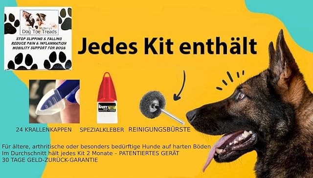 Foto 2 de 4 de Dr. McHenry's Dog Toe Treads, Juego de 24 piezas con adhesivo y cepillo de limpieza