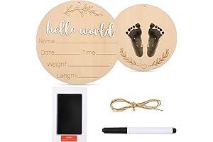 5.9"Hello World Wooden Baby Sign, Newborn Announcement Sign
