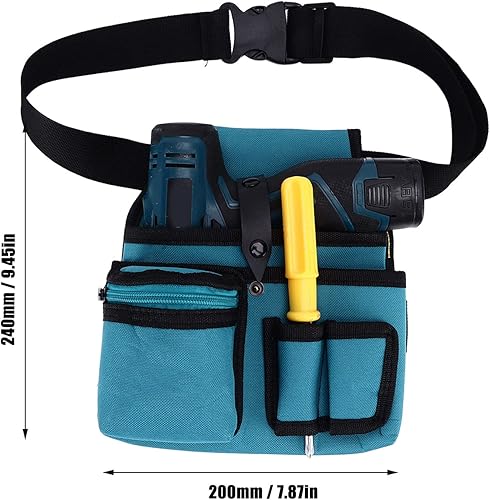 Miniatura 3 de Bolsa de herramientas para electricista con clip para cinturón, bolsa organizadora de herramientas, bolsa de herramientas de jardín, bolsa de