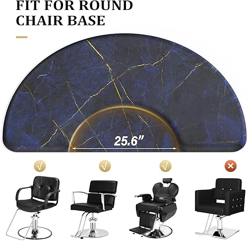 Miniatura 2 de Alfombrilla antifatiga de salón de 3 x 5 x 58 pulgadas para peluquería de pie, piso de peluquería mate debajo de la silla de peinado, equipo de