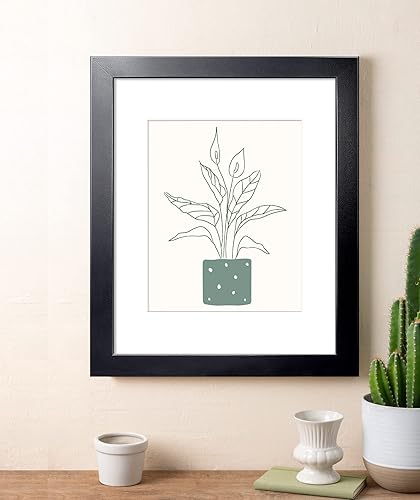 Vista 438 de LaVie Home - Portarretratos de 18 x 24 pulgadas, fotos de 16 x 20 pulgadas con paspartú, de 18 x 24 pulgadas sin paspartú, plexiglás pulido, Negro