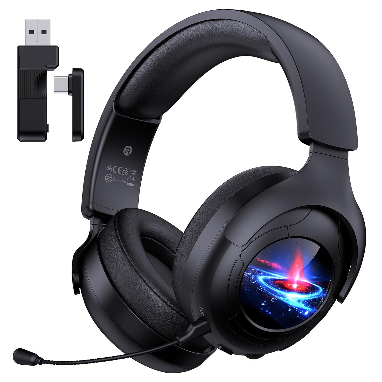Gtheos 2 4GHz Gaming Headset Wireless for PS5 PS4 PC Switch Fortnite Minecraft FPS Gamers Bluetooth 5 3