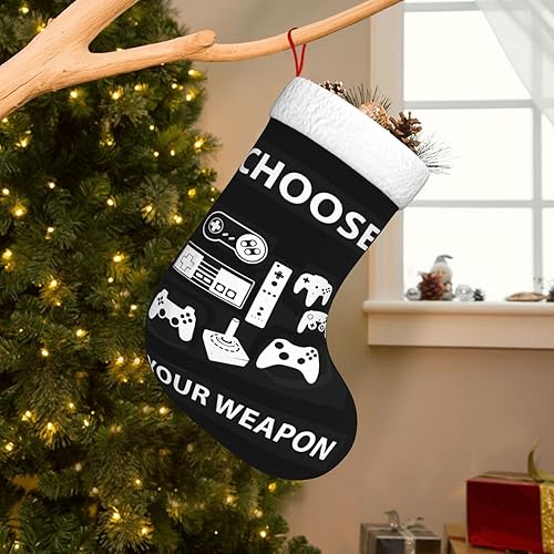 Miniatura 10 de Divertidas medias de Navidad personalizadas de pingüino, medias de Navidad grandes de 18 pulgadas, medias colgantes para la chimenea, para