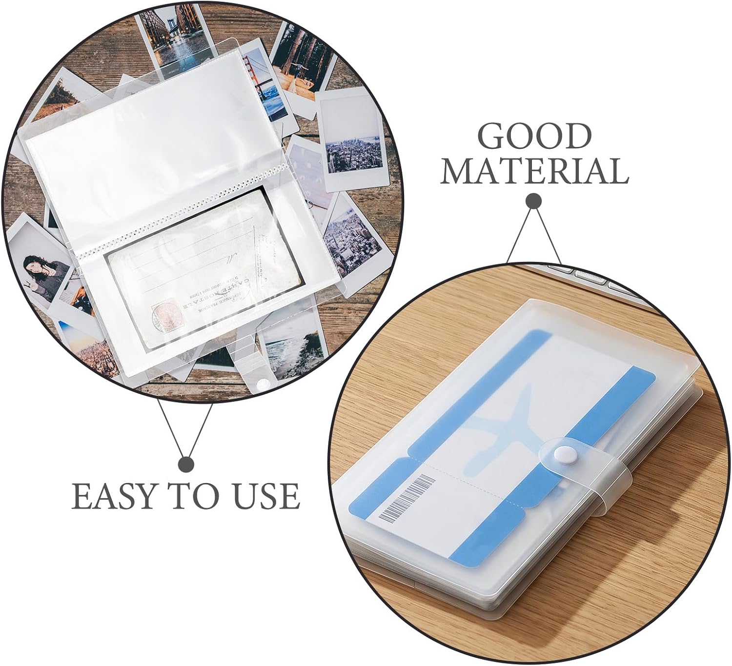 Operitacx 4PCS 40 Pockets Ticket Collection Booklet | 8.9x4.7 Inch Flight Ticket Binder with Transparent Sleeves for Movie Concert and Event | Photocard Holder Storage Organizer