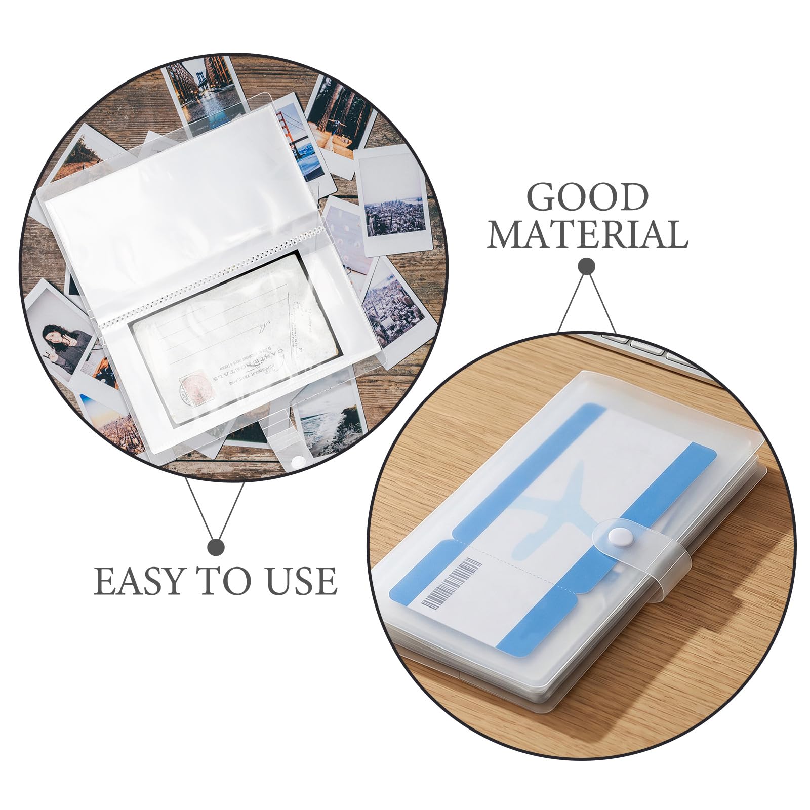 OUNONA 4 álbumes de tarjetas de 40 ranuras, libro para coleccionar entradas de cine de 8,9 x 4,7 pulgadas, álbum de fotos con cubierta de plástico transparente, organizador de almacenamiento de
