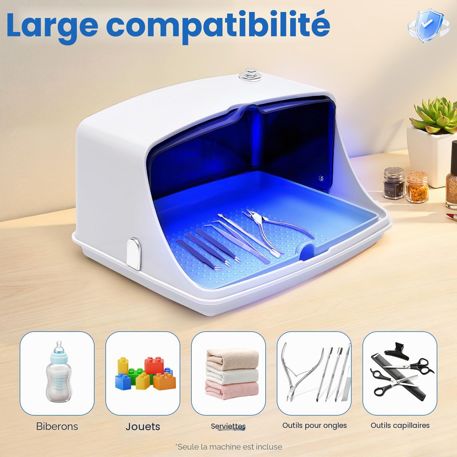 Sterilisateur Materiel Onglerie UV 5 W,Stérilisateur UV 220 V pour Désinfecter de Salon de Coiffure Manucure et Maison,Onglerie Materiel Professionnel