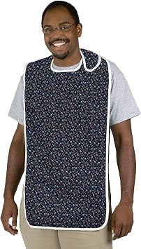 Duro-Med Mealtime Protector، Fancy Print Navy