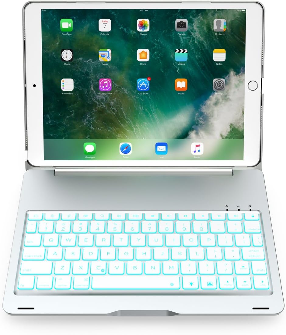 Ipad Pro 10 5 キーボードケース キーボードカバー 7色のバックライト スタンド機能 ワイヤレスbluetooth