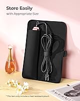 Vista 4 de wavytalk Bolsa de hierro plano resistente al calor, bolsa de herramientas para el cabello para viajes y almacenamiento, bolsa de cubierta