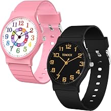 Kids Analog Watch for Kids Boys Girls Ages 4-12 Kids Watch with Soft Band Learning Time Waterproof Children Watch Easy to Read for Kids Gifts