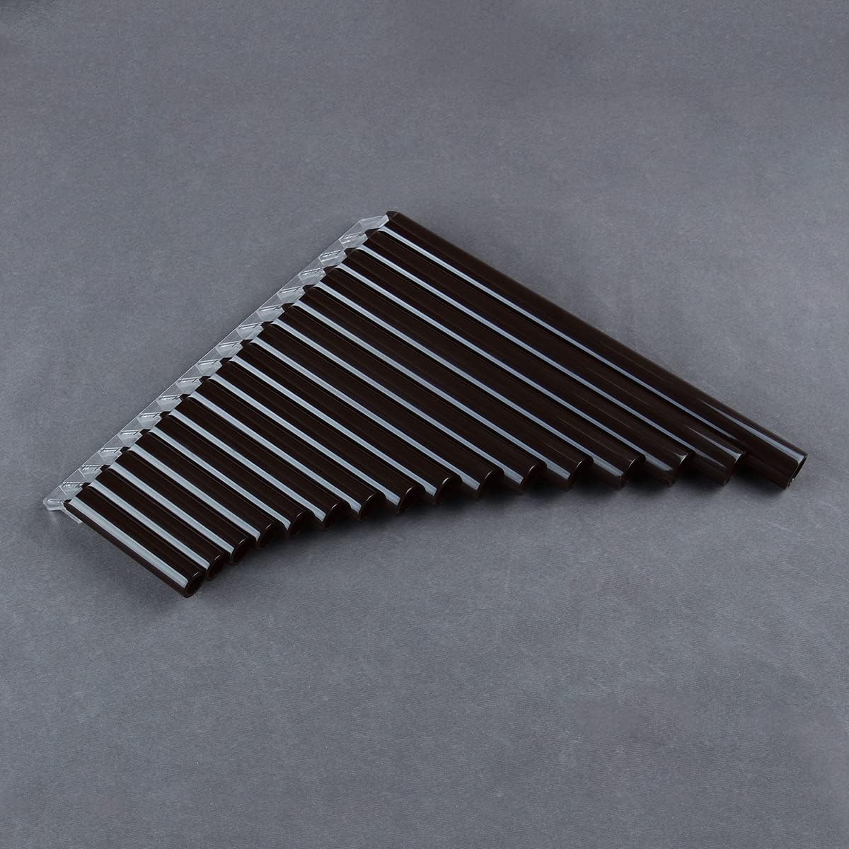 New Arrival 16 Pipes Pan Flute Pan Pipe C Key ABS Plastic Traditional Woodwind Musical Instrument for Beginner and Musical Lover (16 Pipes, dark brown) : Musical Instruments
