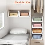 Lifewit 6 Pack organisateur de placards, bacs de rangement empilables en plastique pour les vêtements, organisateur et rangement de placard, animateur de tiroirs pour armoire, dorme, salle de bains, cuisine, bureau