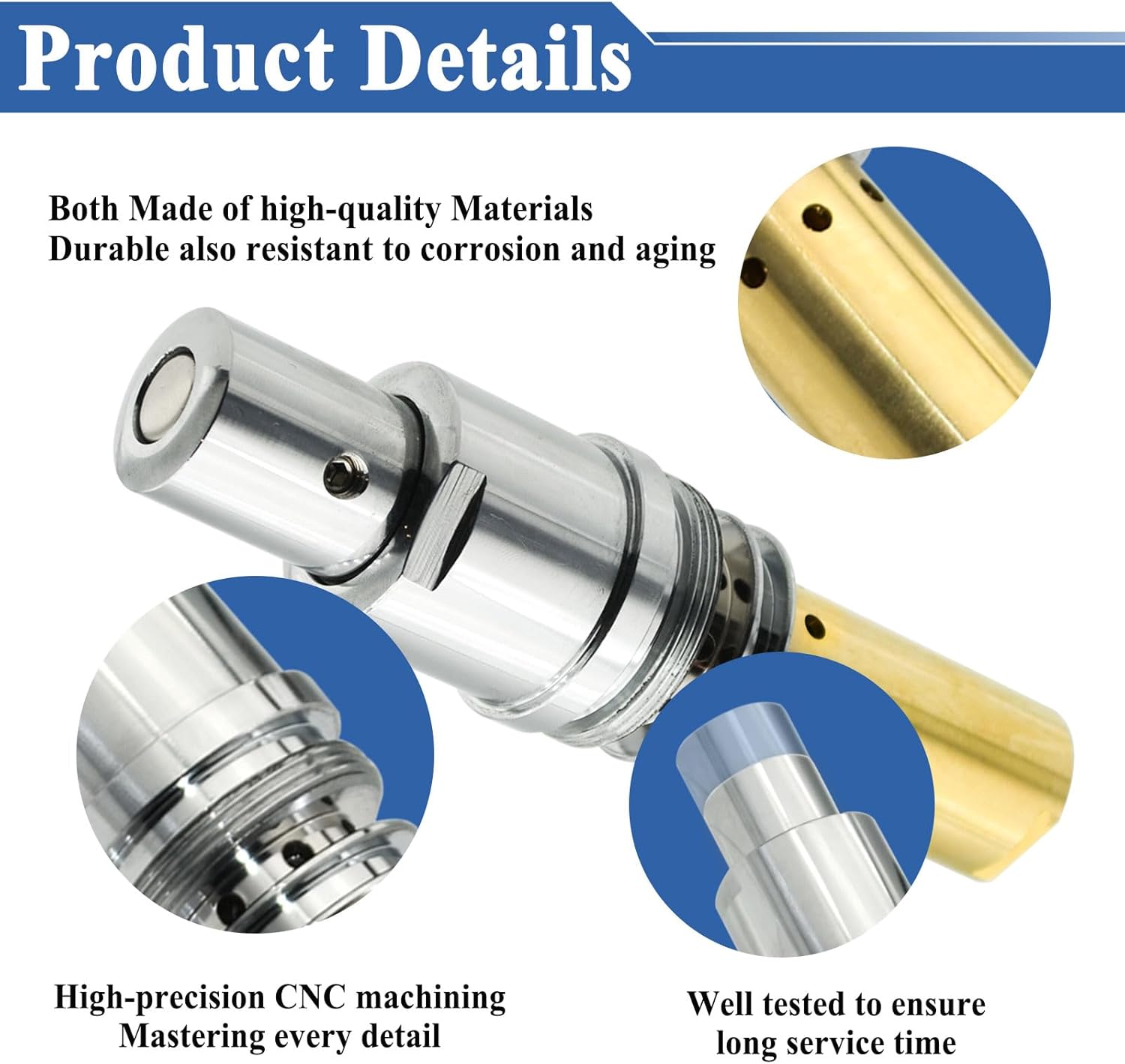 NS-1 Cartridge for Showeroff Systems, Full Cartridge Replacement Part Assembly, Brass