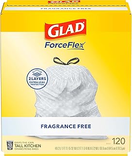 Glad Forceflex Kitchen Drawstring Unscented