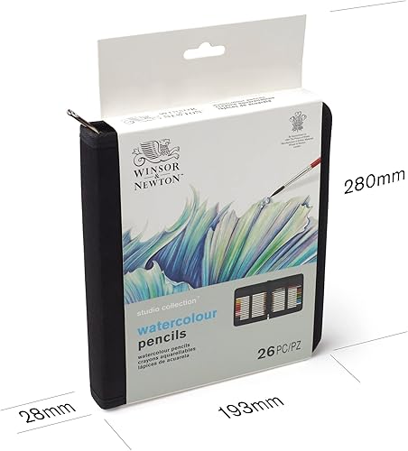 Miniatura 10 de Winsor & Newton - Colección Studio - Lápices de artista, estuche de lápices acuarela, juego de 26
