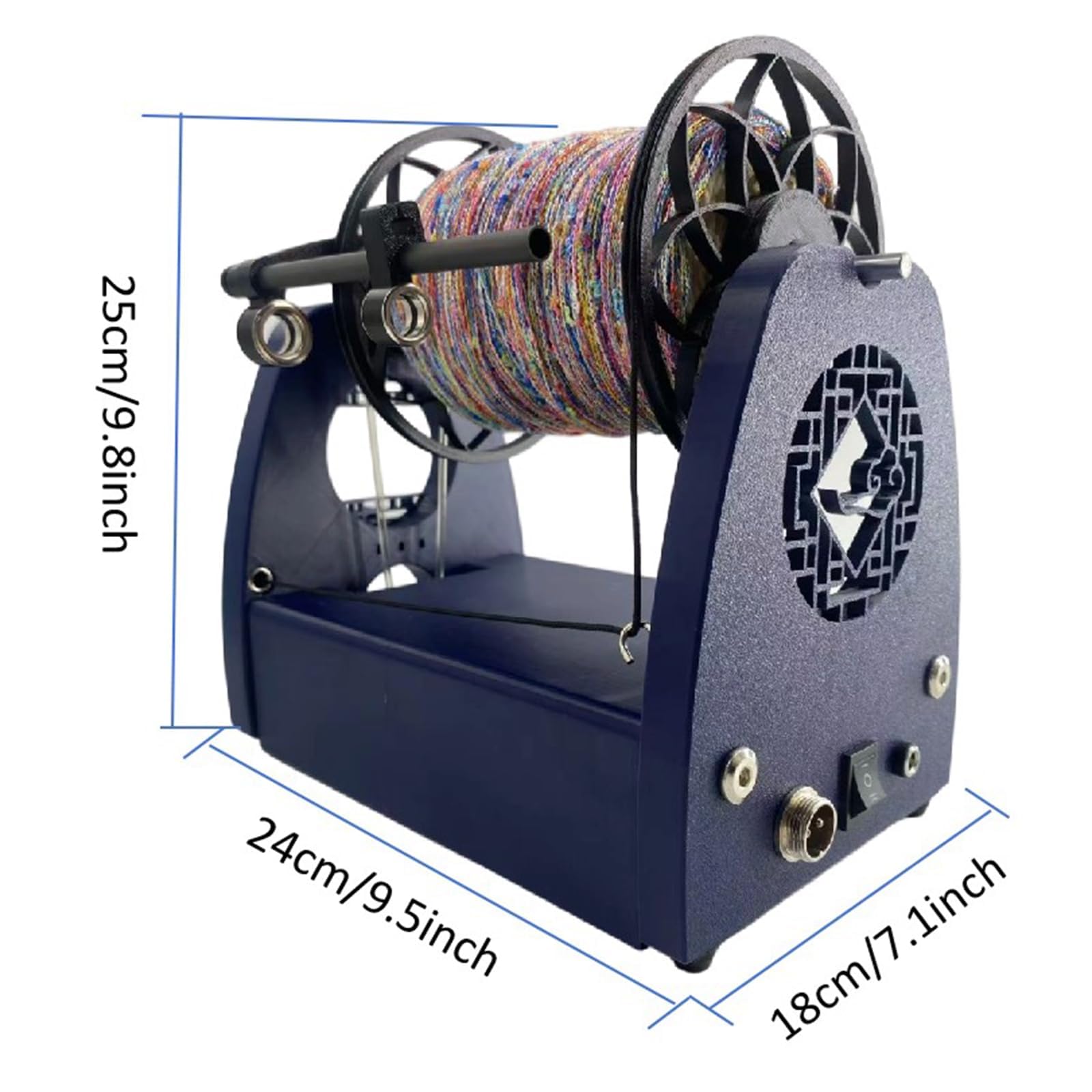 Filatore elettrico per filato automatico, con 3 bobine e pedale, per filato fine, spesso, artistico, contiene 240 g