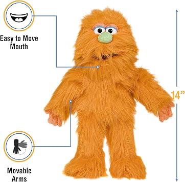 14 Orange Monster, Hand Puppet