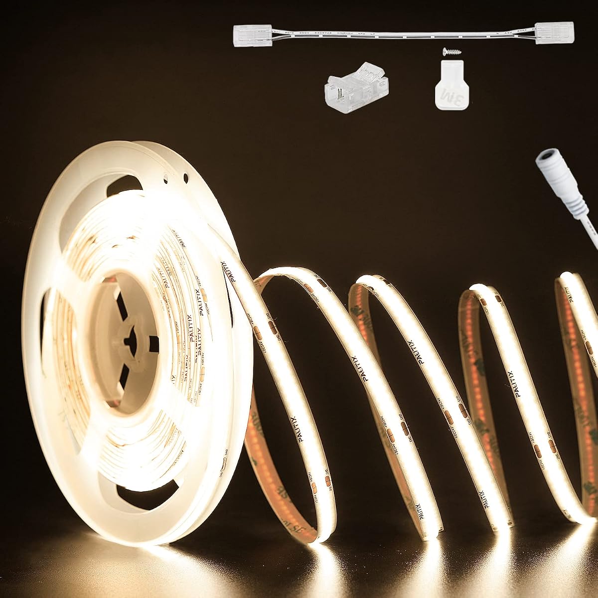 Pautix Cob Led Strip Light 32.8Ft/10M 5040Leds Natural White 4000K,High Lumen