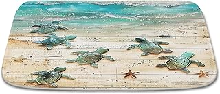 Sea Turtles Nautical Blue Ocean Beach Animals Bath Rugs Non Slip Shower Mat Bathroom Decor Door Rug (20x31 inches, Tropical Sea Turtle)