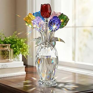 Crystal Rose Flower Figurine