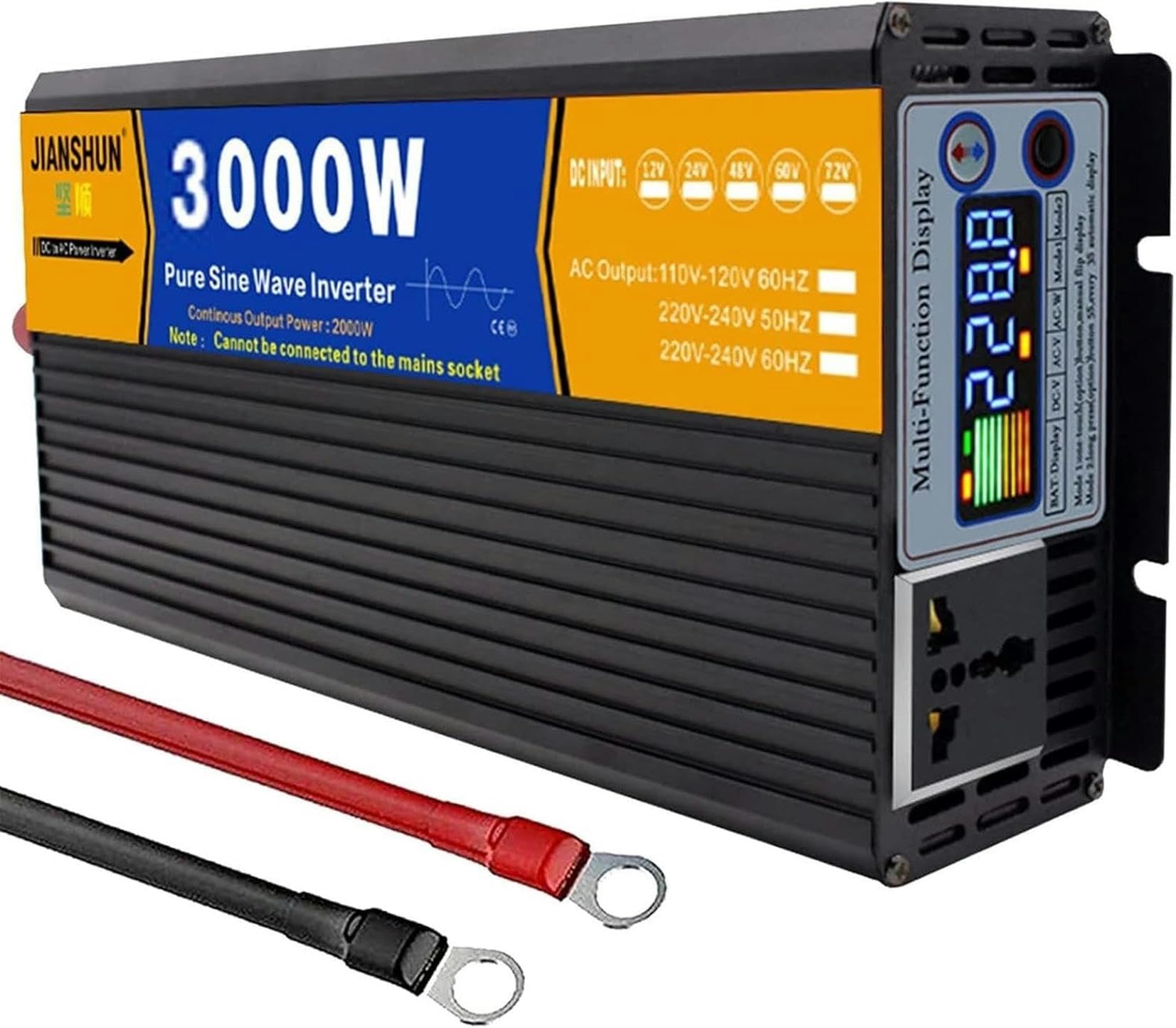 Onduleur onde sinusoïdale pure 12V 24V et transformateur solaire convertisseur auto voiture
