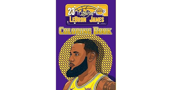 Lebron James Coloring Book Nba Los Angeles Lakers Lebron