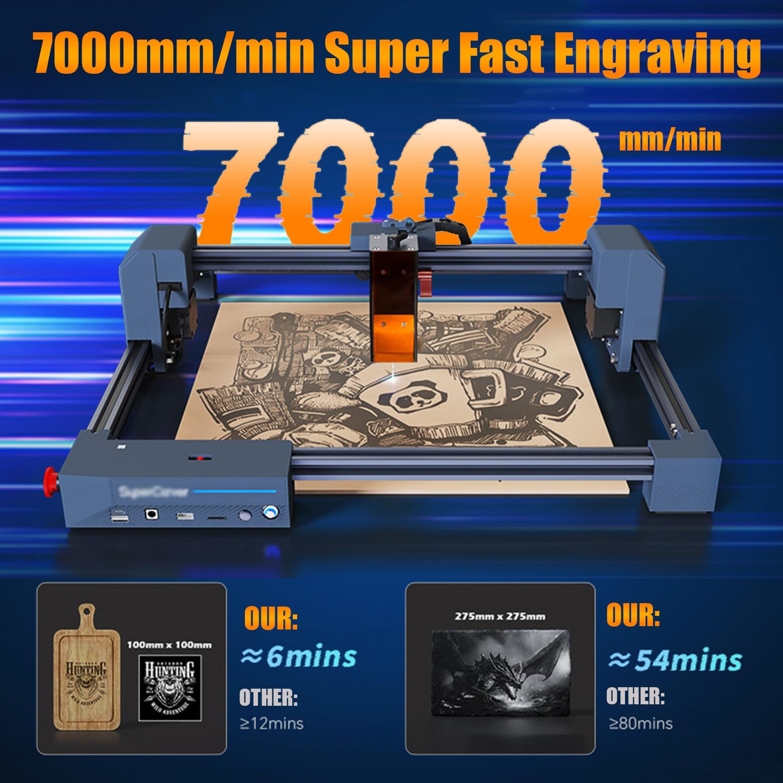 Incisore Laser da Tavolo da 10W, Taglierina Laser Chiusa con Protezione di Sicurezza, Macchina per Incisione Laser Unibody per Metallo E Legno, Carta, Acrilico, Vetro