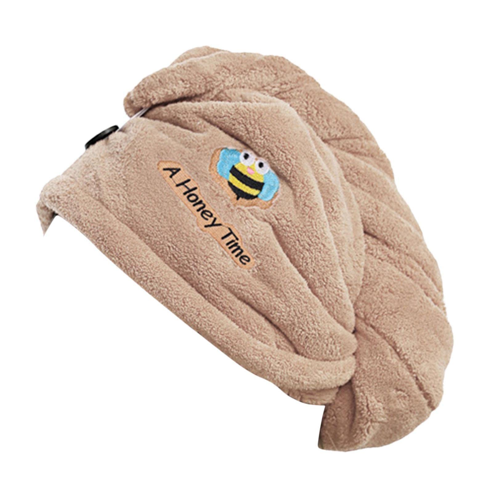 Asciugamano Capelli In Microfibra - Turbante Ad Asciugatura Rapida Per Donne, Giallo - Foto 10