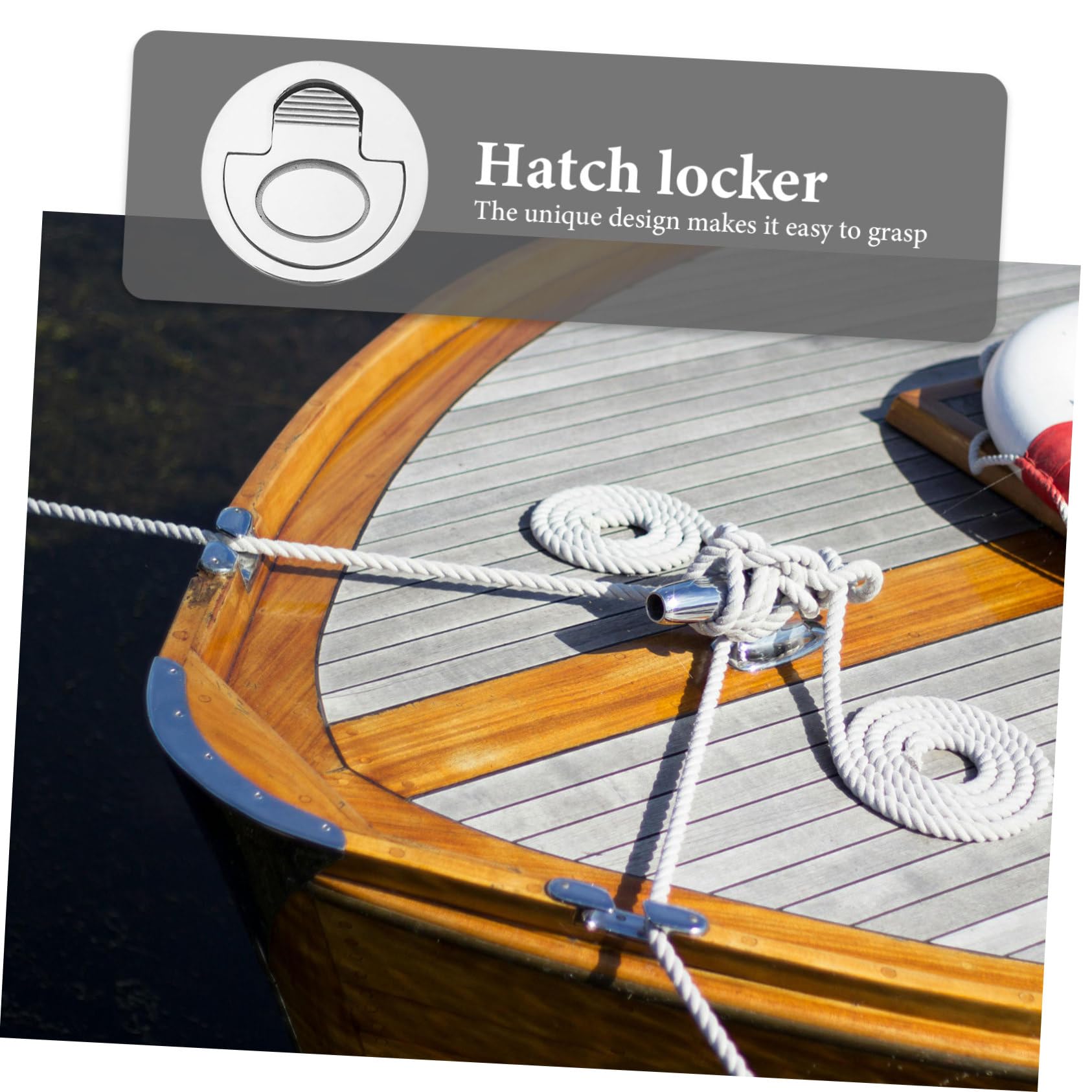 Happyyami Zuglasche Für Yacht-Hardware Verriegelung Für Marineboote Bodenverriegelungen Für Boote Luke Schließfach Lukenzug Spülzüge Für Marineboote Bodenziehgriff Rostfreier Stahl Silver