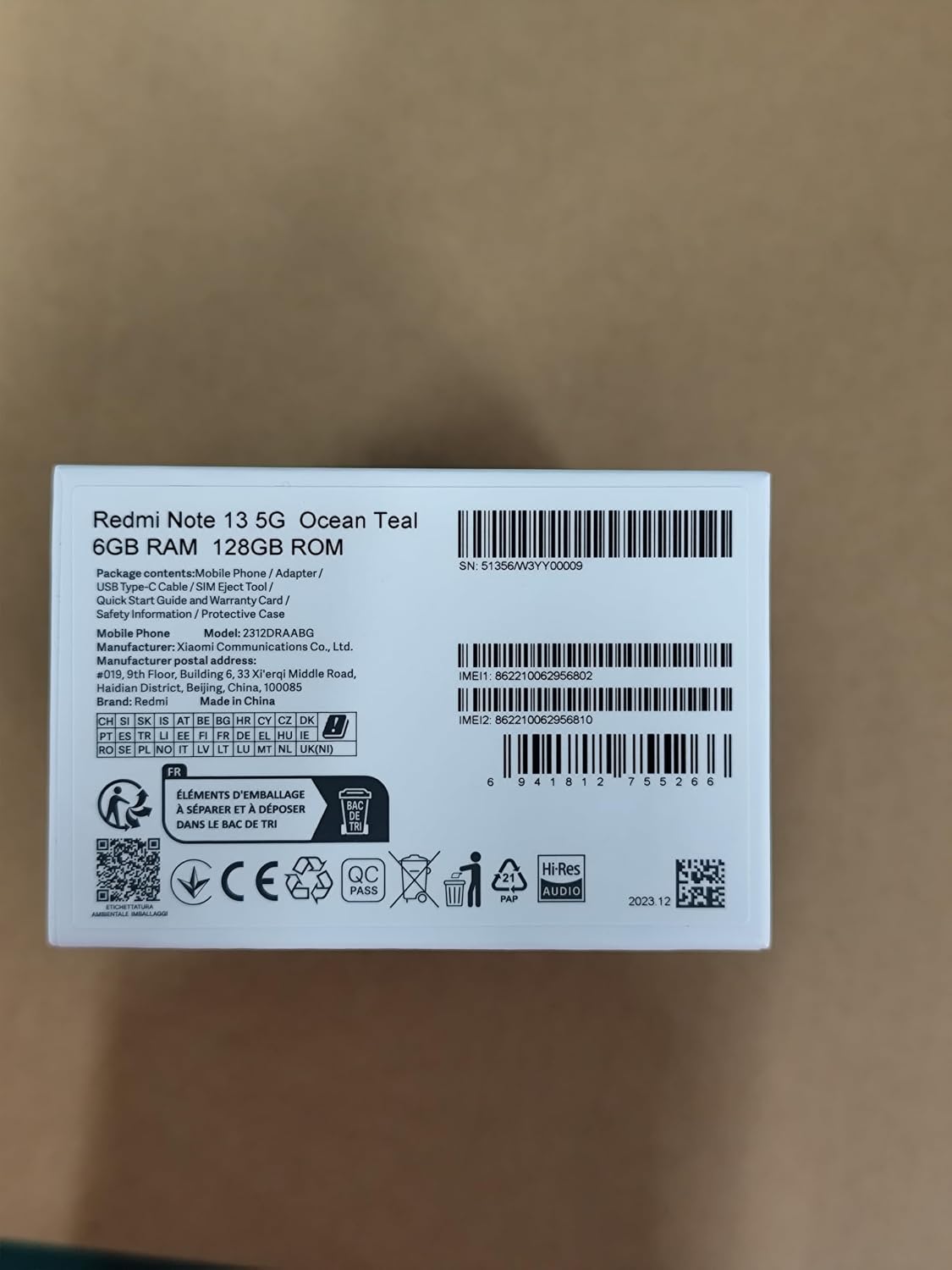 Xiaomi Redmi Note 13 5G - 8 + 256 GB, tela AMOLED FHD + 120 Hz de 6,67 ", MediaTek Dimensity 6080, câmera tripla de até 108 MP, carregamento rápido de 33 W (Preto)