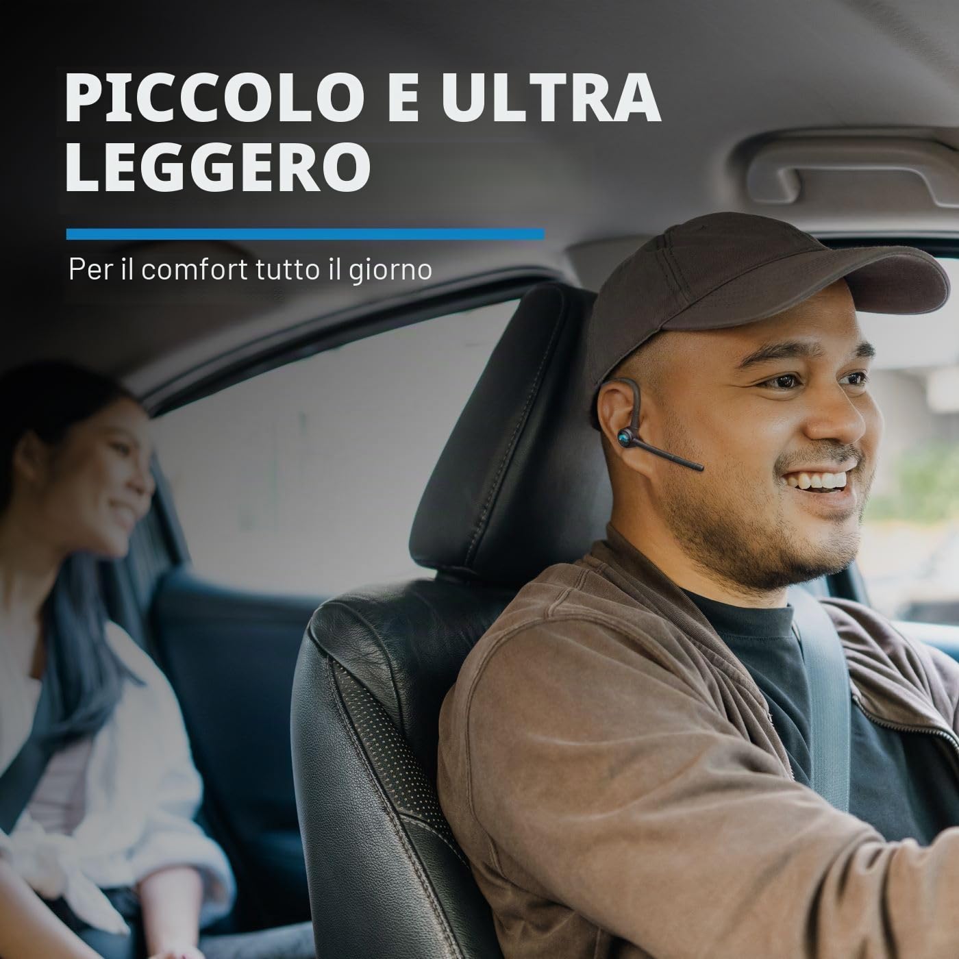 BlueParrott M300-XT SE Mono - Cuffie wireless Bluetooth con qualità delle chiamate migliorata per telefoni cellulari, cancellazione del rumore dell'80% con tecnologia a 2 microfoni, ideali per