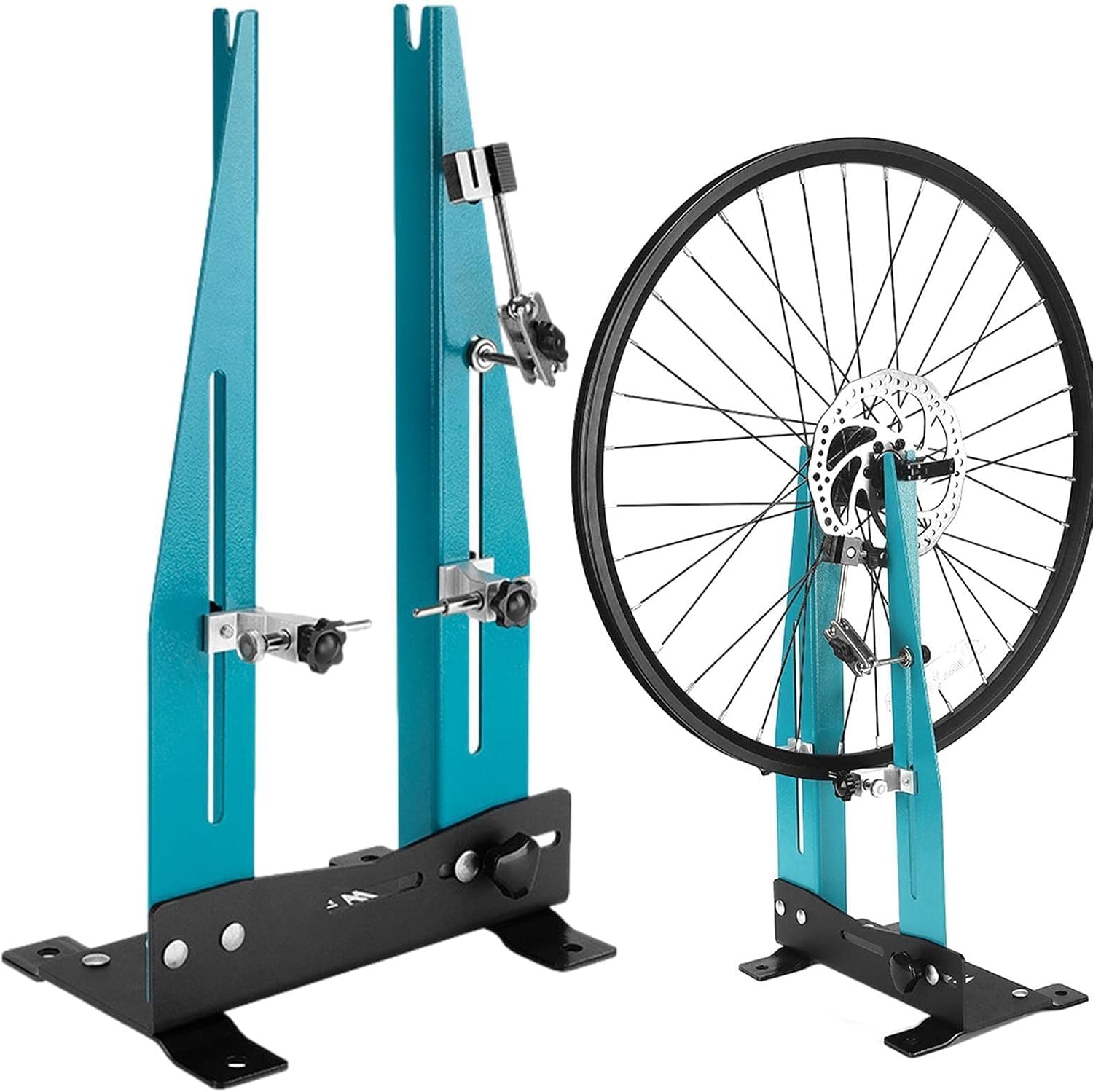 Zentrierständer Fahrrad, 360° Drehbar Abnehmbarer Zentrierständer für 16-27,5 Zoll, Kompatibel mit 140-180mm Bremsscheiben, Ragbare Felgen Tuning Halterung für Mountainbike, Rennrad,Workshop,Workshop