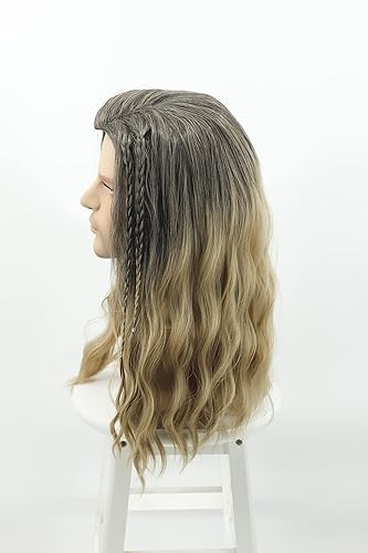 Miniatura 4 de Zolisa Pelucas Thor para hombre peluca larga ondulada y rizada para Halloween cosplay fiesta color degradado