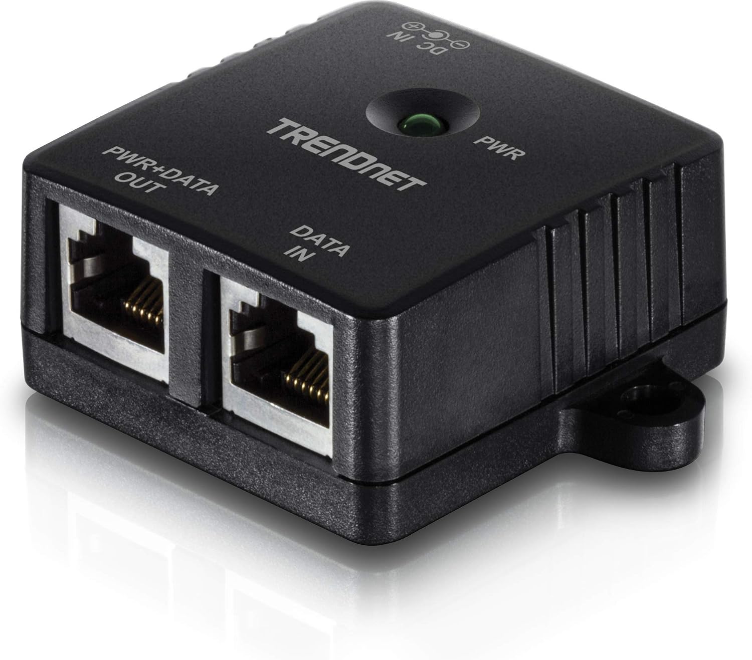 Inyector Gigabit Power over Ethernet (PoE) TRENDnet, velocidades full duplex Gigabit, alimenta dispositivos PoE hasta 100 m (328 pies), 15,4 W, Auto-MDIX entrada/salida, plug & play, modelo TPE-113GI (renewed) miniatura 1
