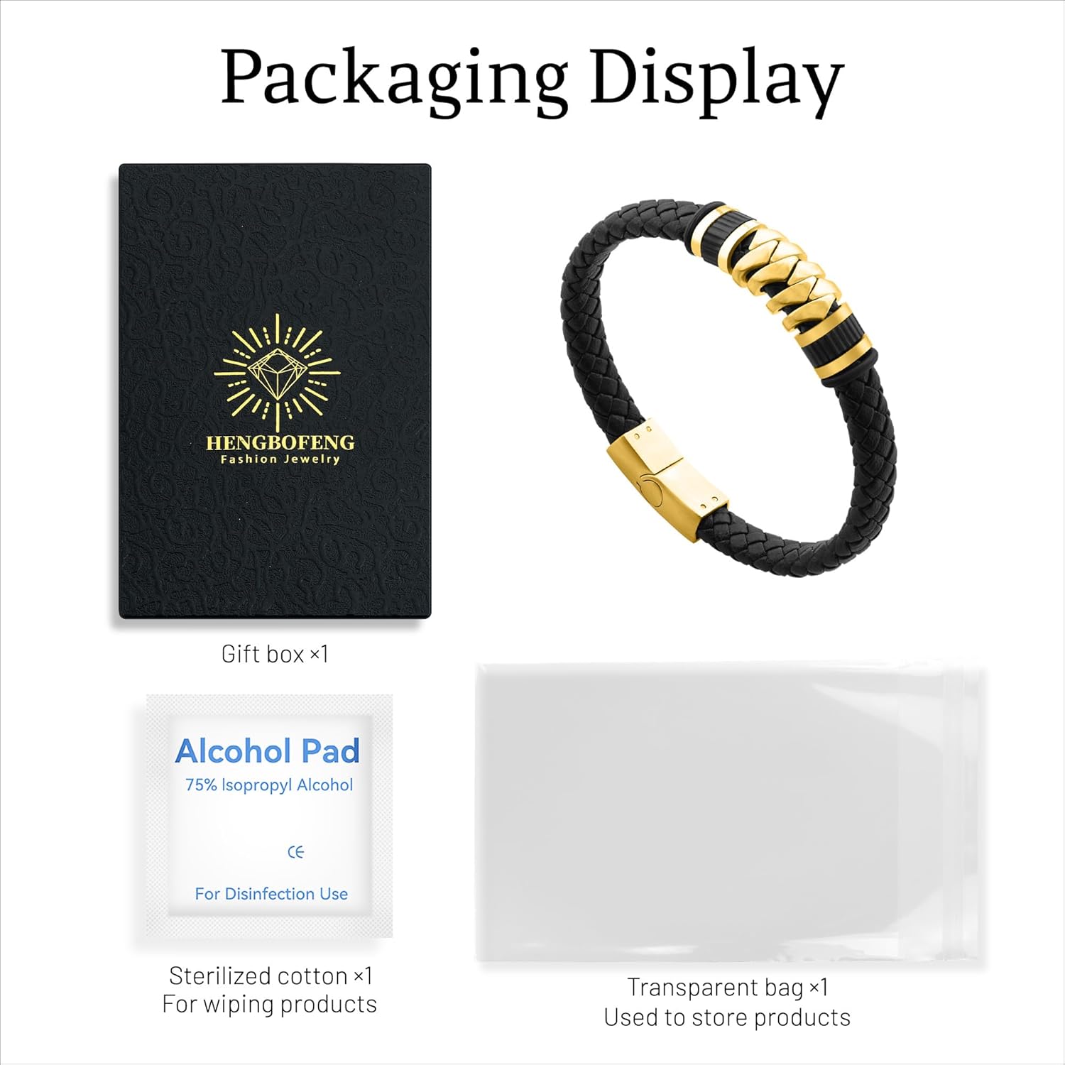 Mens Bracelet Gifts,Stainless Steel Jewelry ID With Black Black Braided Leather Bracelet,For Perfect Jewelry for Gifts For Family, Loved Ones,Friends - Image 7