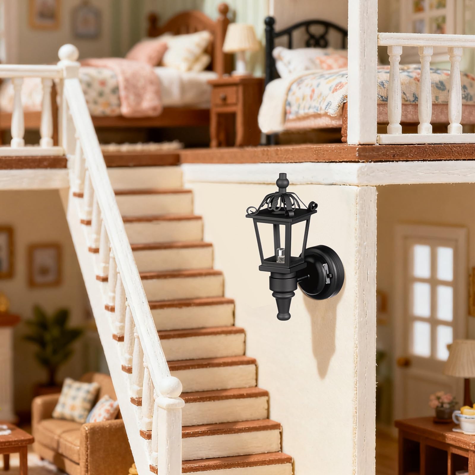 Set di Lampadari in Miniatura, 4 Lampade da Soffitto per Casa Delle Bambole