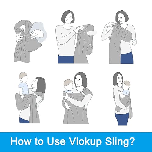 Miniatura 7 de Portabebés con anillo para bebé, de lino extrasuave de algodón, para recién nacidos, bebés, niños pequeños y niños, ligero y transpirable, el mejor