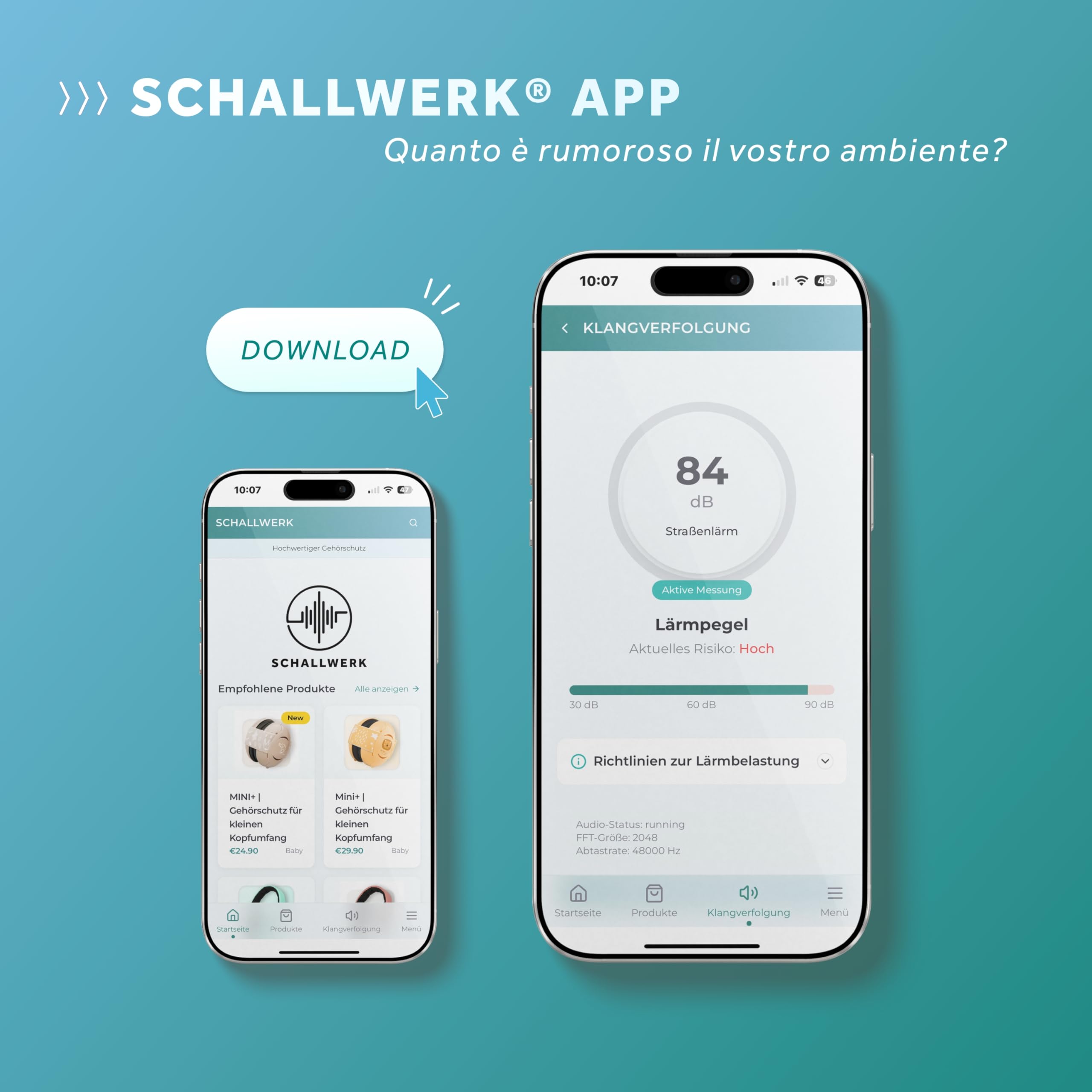 Schallwerk ® Music+ | Tappi per le orecchie per feste, musica, festival, discoteca e concerti – Attenuare il rumore e ottenere un suono di alta qualità – Tappi per le orecchie discreti, musicisti