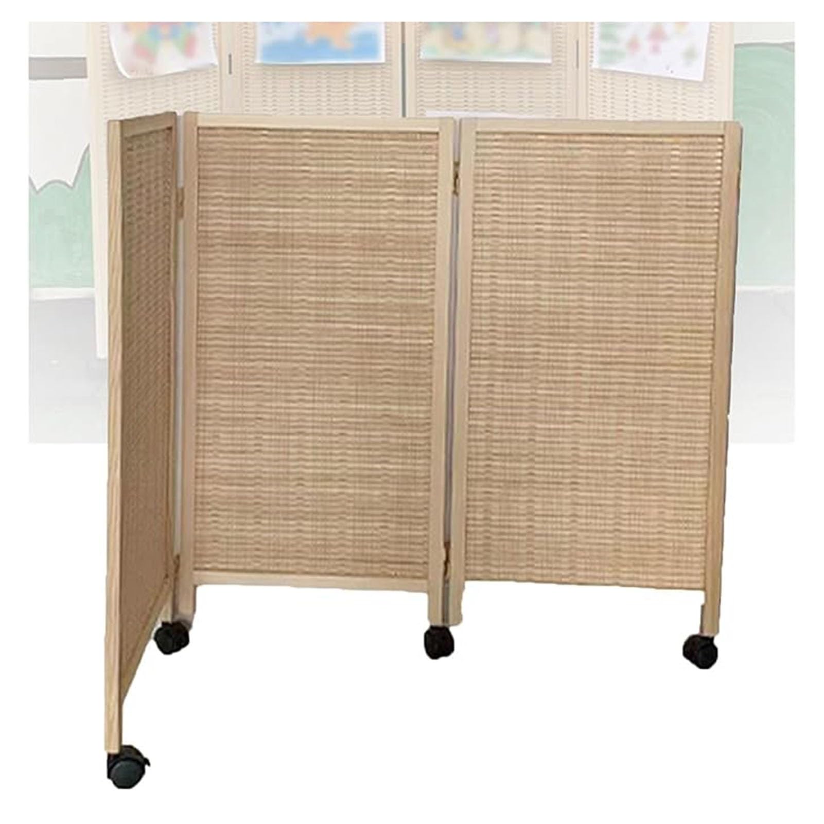 Vallas decorativas de bambú tejido paneles separadores de madera sostenible para zonas infantiles
