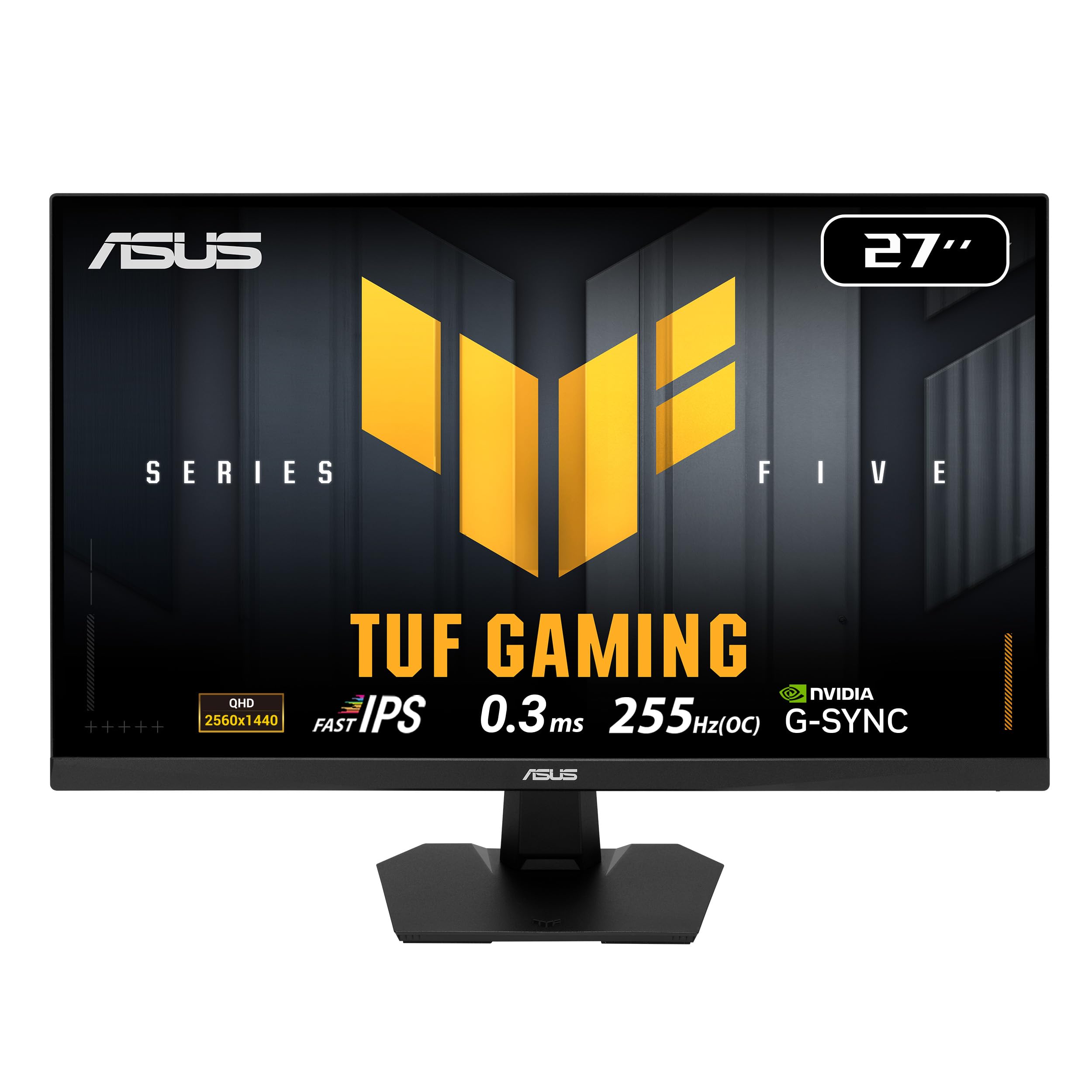 ASUS TUF Gaming VG27AQME5F - Monitor de 27", Panel Fast IPS QHD, 255 Hz (OC), 0,3 ms, G-Sync, AMD FreeSync Premium, ELMB Sync, 95% DCI-P3, DisplayWidget Center, Gaming AI