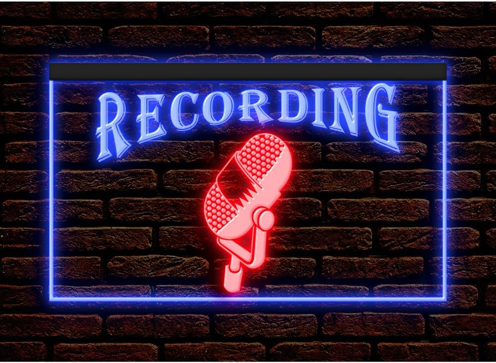 140006 Recording On The Air Radio Studio Display LED Light Neon Sign (16 X 12 inches, Red)