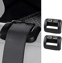 2PCS Back Seats Belt Guide Holder, ABS Anti-Scratch Car Seat Belt Positioner Avoid Rattling Noise from Collisions, Seat Belt Stay Clips Accessory Fit for Model Y 2021-2023