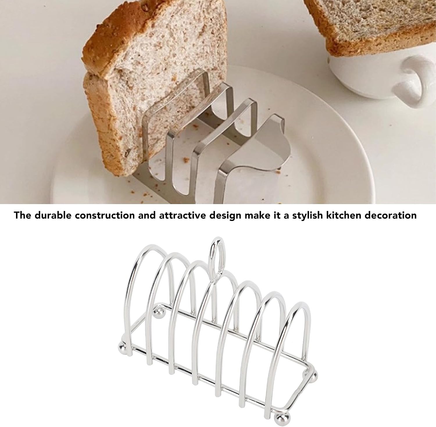 Toast Bread Rack Holder, Stainless Steel Toast Rack Easy To Cleanse Vintage proof Toast Bread Rack Holder for Baking Style Cooling Racks Air Fryer Accessories (Style 3)