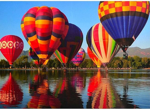 Meryi Hot Air Balloon Jigsaw Puzzles for Adults 1000 Piece, Adult Children Intellective Educational Toy DIY Collectibles Modern Home Decoration