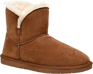 brown fuzzy boots