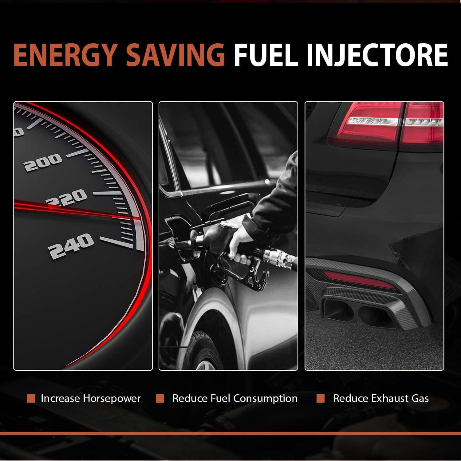 AURUS 6PC FUEL INJECTORS 23250-62040 COMPATIBLE WITH 1998-2002 Toyota, for 1999-2004 Toyota 4Runner, Tacoma, Tundra (set of 6)