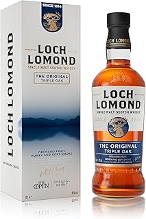 Loch Lomond The Original Triple Oak Single Malt Scotch Whisky 70cl 40 ABV Highland Whisky Matured in Three American Oak Casks Ideal for Gifting