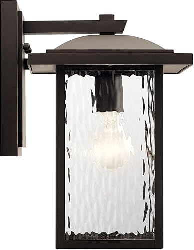 Miniatura 2 de Kichler Capanna - Lámpara de pared para exteriores de 13.25 pulgadas en Olde Bronze, lámpara de pared exterior de 1 luz para porche con vidrio de