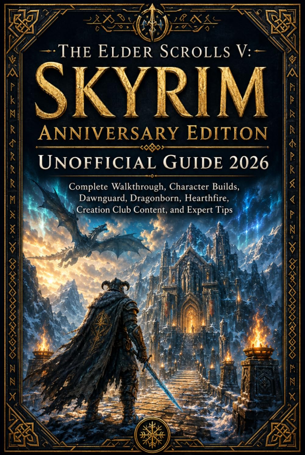 The Elder Scrolls V: Skyrim Anniversary Edition Unofficial Guide 2026: Complete Walkthrough, Character Builds, Dawnguard, Dragonborn, Hearthfire, Creation Club Content, and Expert Tips