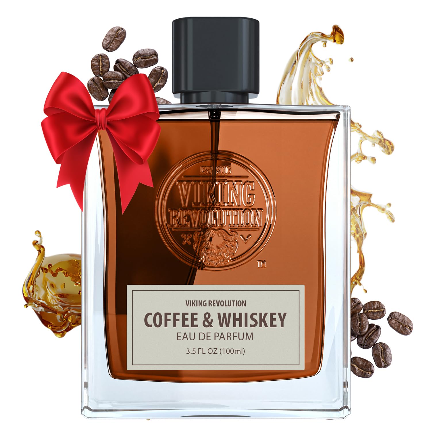 Viking Revolution Coffee and Whiskey Cologne for Men - Eau de Parfum - Earthy Perfume with Notes of Roasted Coffee, Aged Whiskey, Sandalwood, Cedar, Patchouli, Vanilla - Gifts for Men 3.5 Fl Oz